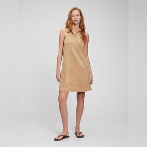 Gap Towel Terry‎ Halter Polo Dress New Sand Tan Size Small